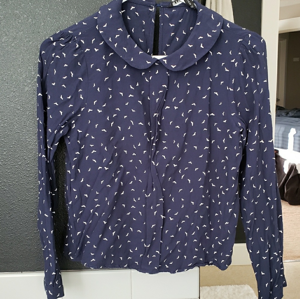 ZARA bird blouse